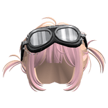 Two-Tone Pigtails w/ Y2K Punk Goggles Pink Blonde