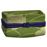 Ubuyashiki Green Floral Obi w/ Purple Obijime