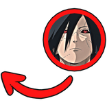 Uchiha Madara pointing meme circle