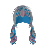 Unicorn Colorful Wavy Long Curly Dollette Pigtails