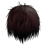 unkept messy emo vkei red & black boy hair