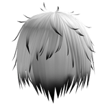 unkept messy emo vkei white & black boy hair