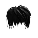 unkept vkei wispy black rock hair
