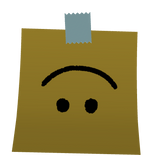 Upsidedown Smiley Sticky Note