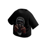 URBAN X Y2K Boxy Iced Out Grillz Balaclava Shirt 
