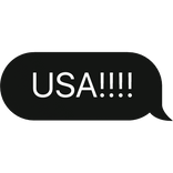 USA!!!! patriotic text bubble