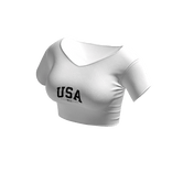 usa white top