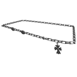 Y2K Chrome Cross Belt Chain 