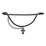 Y2K Chrome Cross Necklace