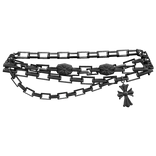 Y2K Chrome Cross Belt Chain 