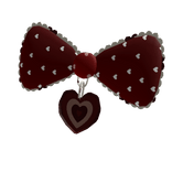 valentine hairclip in red