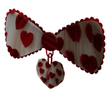 valentine hairclip in white