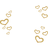 Valentines Face Hearts - gold