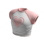 Valentines Heart Baby Tee Pink