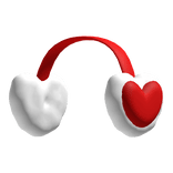 ♡; Valentines Heart EarMuffs Red !