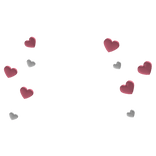 valentines pink aura hearts