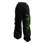 Black Neon Green Svddenly Cargo Sweatpants