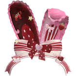 Velvet Bunny Ears Headband Red & Pink