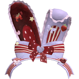 Velvet Bunny Ears Headband Red & Purple