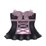 † : vestido gótico rosa e preto alcinha 3.0