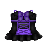 vestido roxo e preto com alça