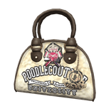 Vintage 2000s Velour Bowler Bag | Yellow & brown