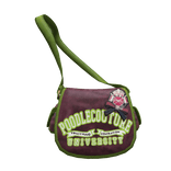 Vintage 2000s Velour Crossbody bag | Green & Red