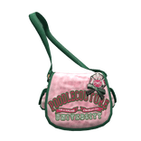 Vintage 2000s Velour Crossbody bag | Pink & Green