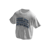 Vintage Biker Eagle White Graphic Blue Tee