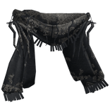 Vintage Blue Denim Shemagh Neck Scarf