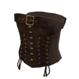 Vintage Buckle Corset Top (Brown)