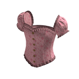 Vintage Button Corset Blouse (Pink)