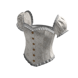 Vintage Button Corset Blouse (White)