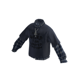 💗VINTAGE CHECK LAYERED TEE_BLUE