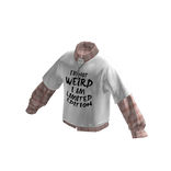 💗VINTAGE CHECK LAYERED TEE_WHITE