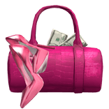 Vintage High Fashion Heels Purse Money Hot Pink