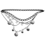 Vintage Layered Silver Chrome Necklaces Stack 1.0