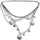 Vintage Layered Silver Chrome Necklaces Stack 3.0