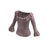 vintage off-shoulder ruffled blouse (pink)