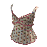 Vintage Pastel Cami Top | Light Yellow