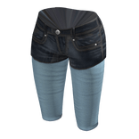 Vintage Pastel Legging Shorts | Blue