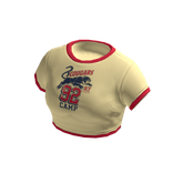 Vintage Ringer Tee Retro Crop