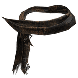 Vintage Ruined Wrapped Neck Scarf Chrome Cross