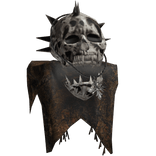 Vintage Skull Scarf Gothic Shoulder Right