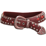 Vintage Sugar Heart Crystal Y2K 2000s Belt Red