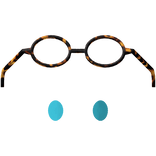 Vintage Tortoise Y2K Blue Eyes Glasses