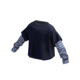 Vintage Washed Striped Layered Longsleeve