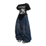 Vintage Y2K Baggy Jeans Cool Girl Outfit / 01