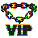 vip cartoony rainbow chain necklace