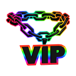 VIP cartoony rainbow chain necklace